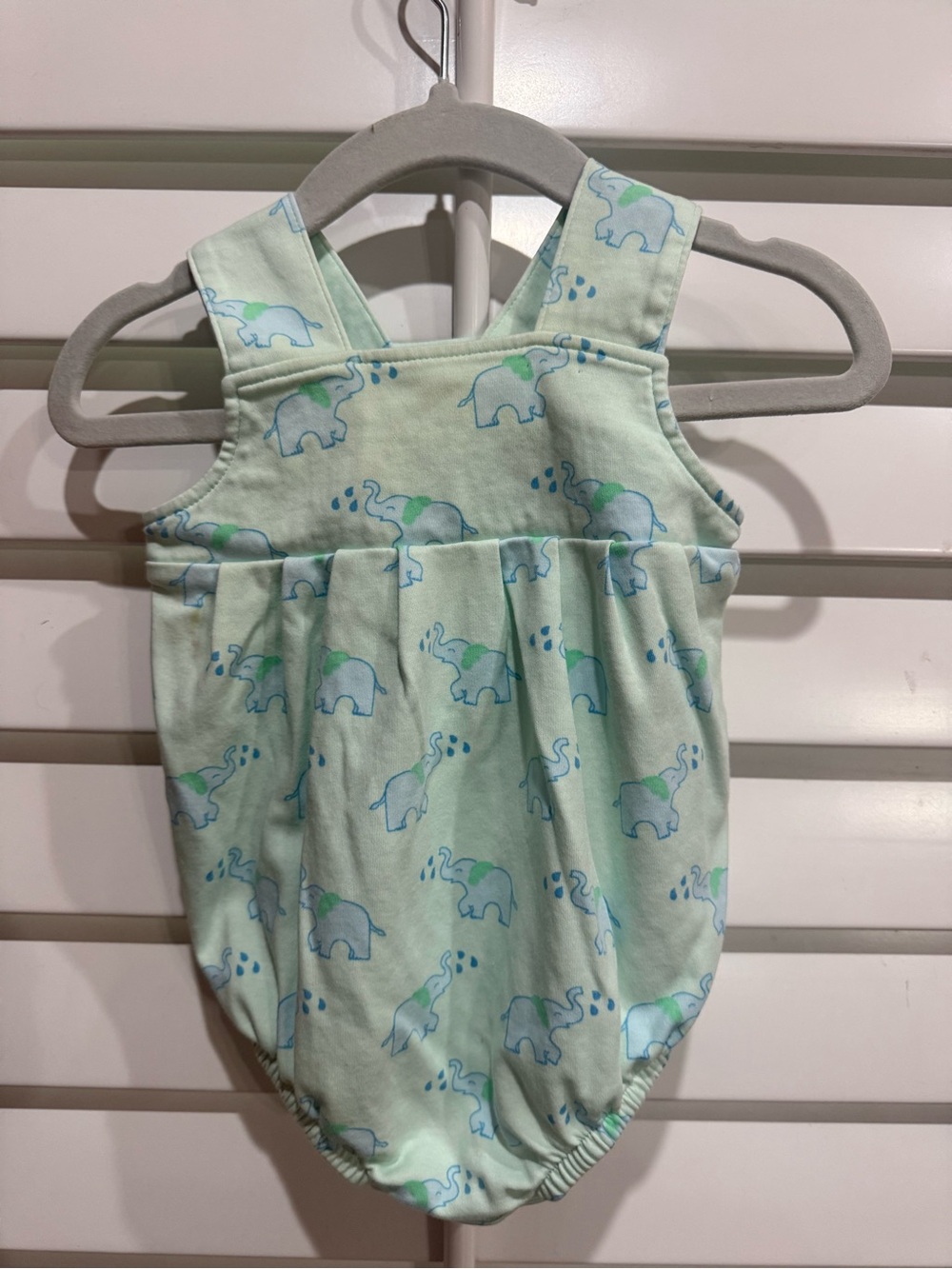 The Beaufort Bonnet Company Mint Elephant Print One-Piece